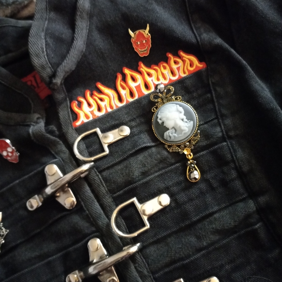 SOLD! ⭐️Vintage tripp nyc custom hellfire/stone temple pilots buckle jacket! - Picture 2 of 13